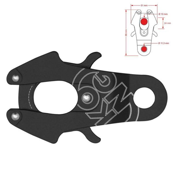 Aluminum snap hook Frog 89 mm, (load capacity 2500 kg 🦾)