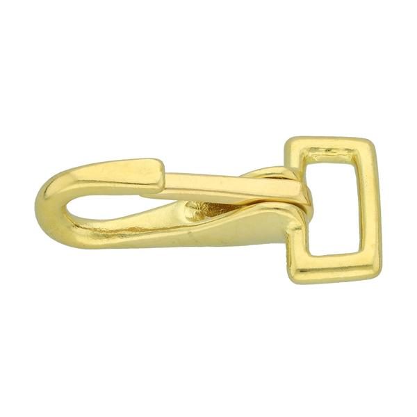 Brass Snap Hook 61–68 mm, fixed square eye ø 13–25 mm
