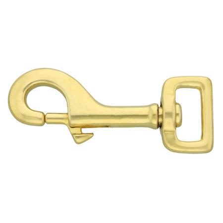 Brass Snap Hook 80 mm, Square Eye ø 20 mm | Pet Hardware®