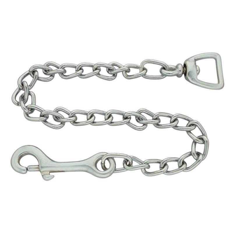 Chain leash for horse without handle chrome