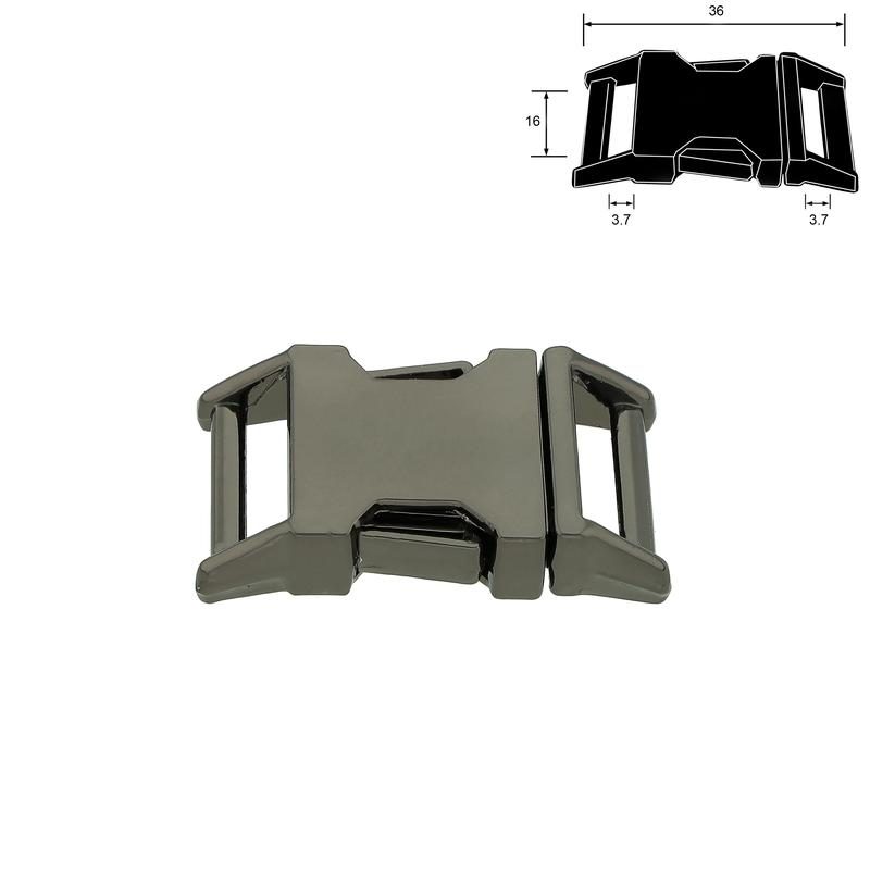 Klamra zatrzaskowa metalowa 16–25 mm, szary | Pet Hardware®
