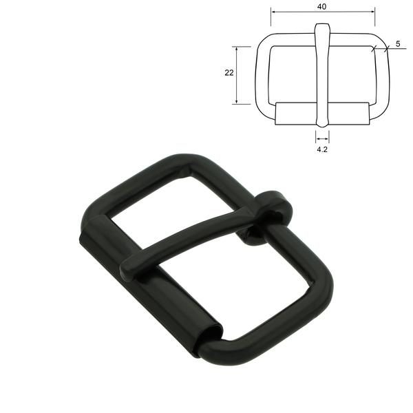 Roller buckle 16–50 mm, Black | Pet Hardware®