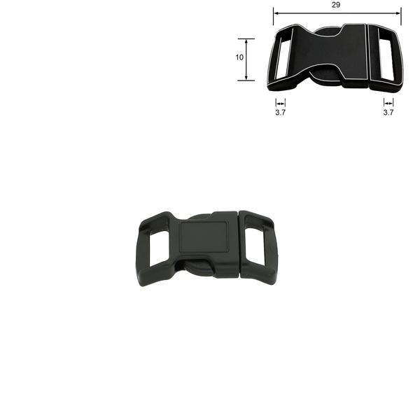 Plastic Side Release Buckle 10–39 mm, Curved | Pet Hardware®